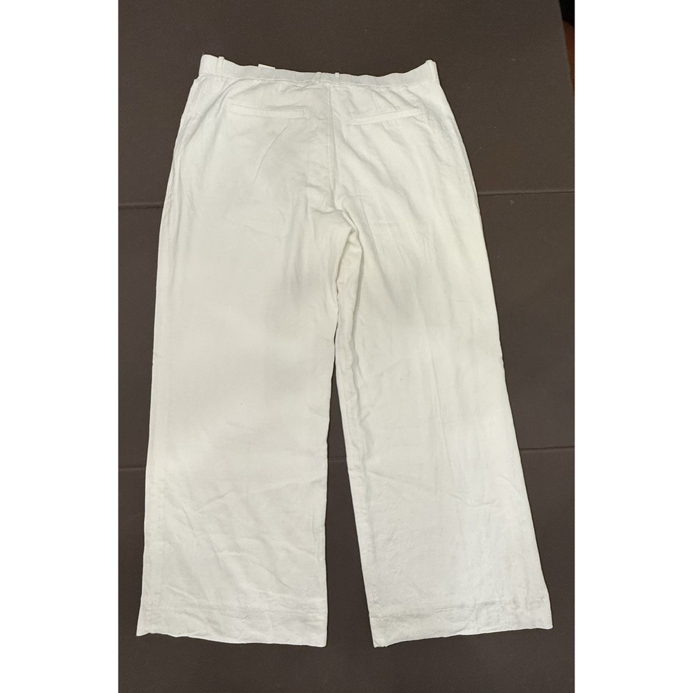 Abercrombie & Fitch Sloane Linen-Blend Tailored Wide Leg Pant Minimal NWT sz 33 - Picture 8 of 10